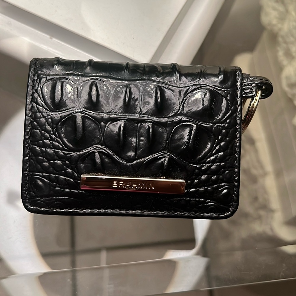 Brahmin black mini wallet